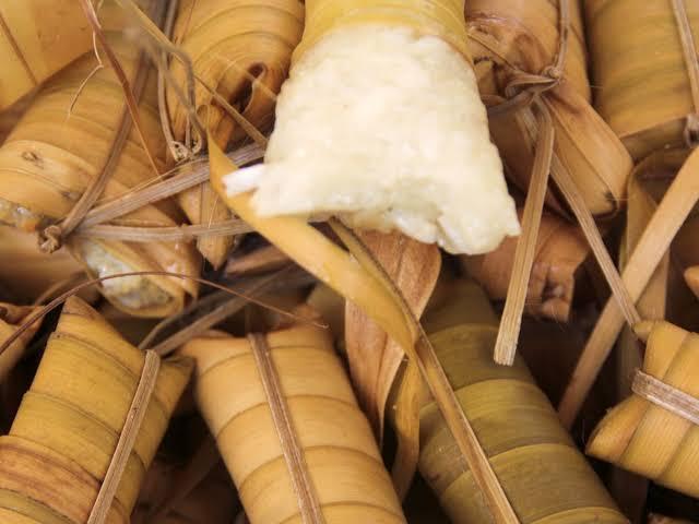 Authentic Lepet: Glutinous Rice Dumpling in Coconut Leaf from Java