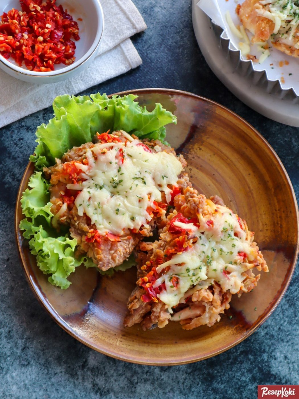 Authentic Smashed Chicken Rice Bowl from Indonesia — traditional Indonesian main dish with step-by-step cooking instructions