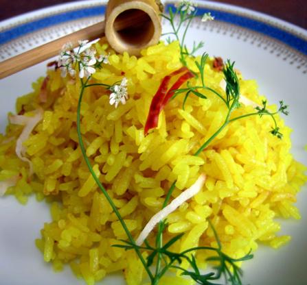 Authentic Nasi Kunig Medes from Indonesia — traditional Indonesian main dish with step-by-step cooking instructions