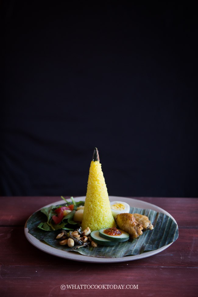 Authentic Mini Tumpeng from Indonesia — traditional Indonesian main dish with step-by-step cooking instructions