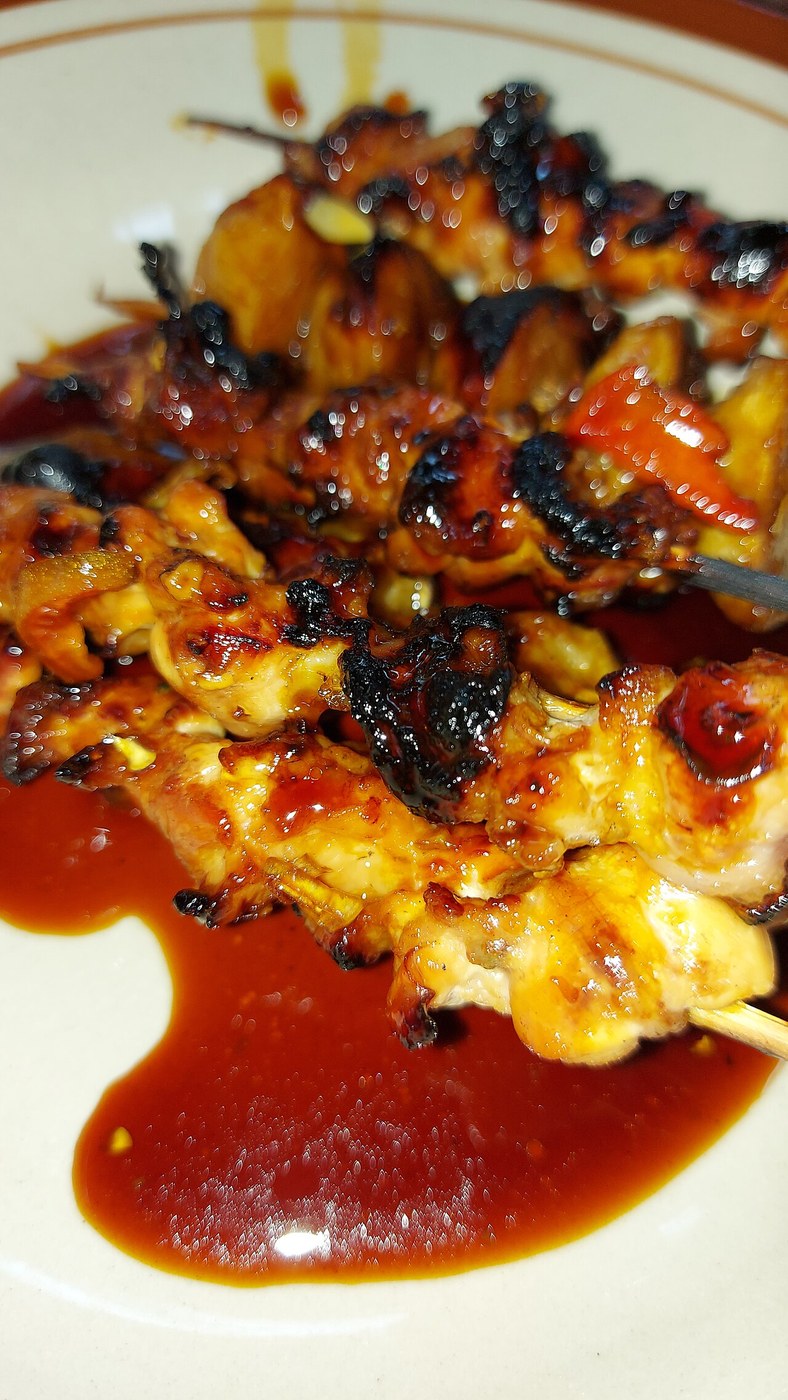 Authentic Sate Madura from Indonesia — traditional Indonesian grilled dish